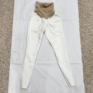 Jessica Simpson Maternity Size M White Maternity Skinny Pants Jeans